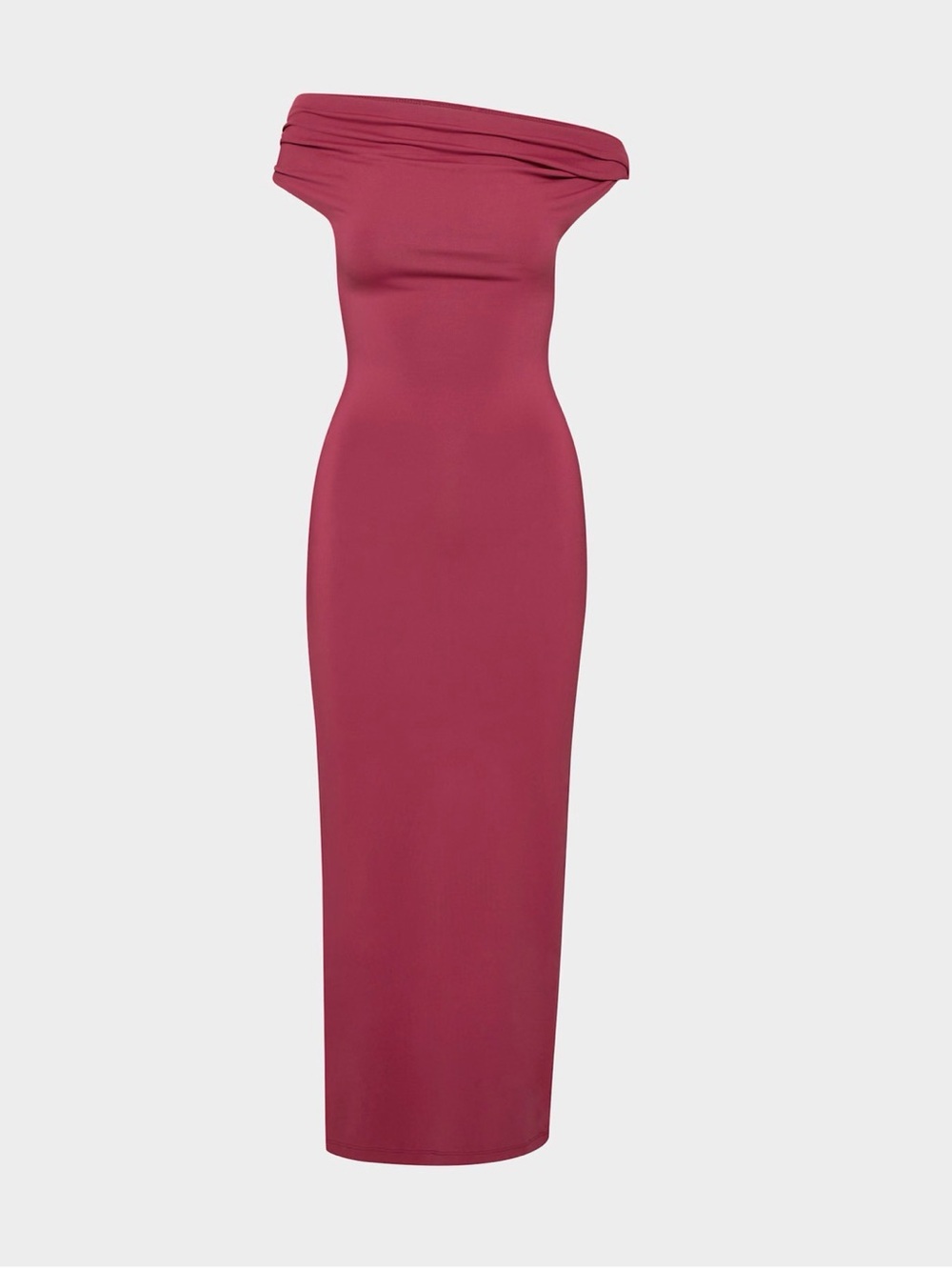 Aritzia Contour Ravish Off-Shoulder Dress in Juicy Rose